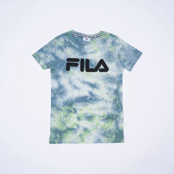 Fila Tričká Detske Mätové / Siva - Mono Deckle Tie Dye Vypredaj - Slovakia 10594-OZUP